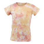 Trip In A Van Kids Cuff Tee Coral / Honey Tie Dye