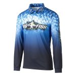 Bigfish Kids' Blue Scales Sublimated Polo Shirt - Image 4