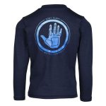 Body Glove Kids Long Sleeve PTD Hand Logo Rash Vest Midnight Blue Marle - Image 2