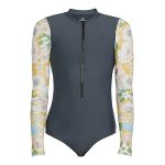 O'Neill Girls Long Sleeve Surfsuit Gunmetal Floral
