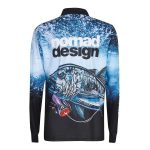 Nomad Design GT Hookup Underwater Collared Fishing Shirt Blue - Image 2