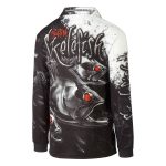 Bigfish Skelefish Sublimated Polo Shirt Black - Image 3