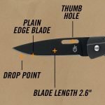 Gerber STL Drop Point Fine Edge Single Blade Knife - Image 3