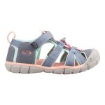 Keen Kids' Sand Seacamp II Sandals Flint Stone Ocean Wave
