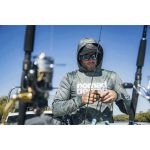 Nomad Design Khaki Camo Splice Hooded Tech Fishing Shirt Green - Image 9