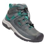 Keen Youth Targhee Waterproof Mid Hiking Boots Steel Grey Porcelain - Image 2