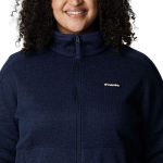 Columbia Women's Sweater Weather Full Zip Fleece 466 - Nocturnal Heather 2X - Image 8