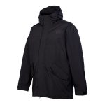 Cape Men's Long Hood Rain Coat Plus Size Black - Image 3