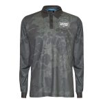 Nomad Design Collared Khaki Camo Logo Fishing Shirt Green