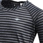Mountain Designs Kids' Merino Blend Long Sleeve Stripe Top Black Stripe - Image 2