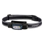 COAST 1000 Lumens Rechargeable Waterproof Dual Colour Headlamp Black