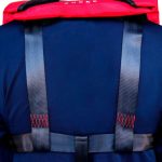 Burke Marine Adult Whip 150N Manual Inflatable PFD Lifejacket with Harness Red & Blue - Image 3