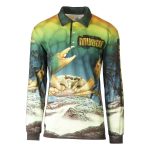 Bigfish Muddie Sublimated Polo Shirt Green & Yellow