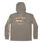 Salty Crew Bruce Boys Hood Tech Long Sleeve Tee Charcoal - Image 2