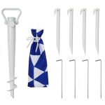 Coconut Grove Mosaic Family Beach Cabana Blue 2X2M - Image 2