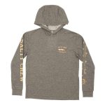 Salty Crew Bruce Boys Hood Tech Long Sleeve Tee Charcoal