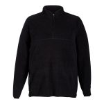 Cape Men's Plus Size Full Zip Frost Fleece Top Black - Image 4
