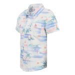 Cape Kids Boys Palm Tree Short Sleeve Shirt White Palm Tree - Image 3