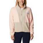Columbia Women's Back Bowl Full Zip Fleece Jacket Peach Blossom & Ancient Fossil