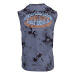Trip In A Van Kids Muscle Tank Vintage Indigo / Black Tie Dye - Image 5
