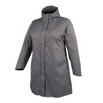 Cape Women's Baylee Long Rain Jacket Plus Size Charcoal Melange - Image 6