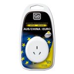 Go Travel Adaptor AUS-EU + USB White