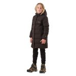 Cederberg Youth Girls' Longline Hooded Puffer Jacket Black - Image 5