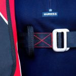Burke Marine Adult Whip 150N Manual Inflatable PFD Lifejacket with Harness Red & Blue - Image 4