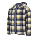 Cape Kids' Mini Check Sherpa Jacket Blue - Image 3