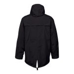 Cape Men's Long Hood Rain Coat Plus Size Black - Image 2