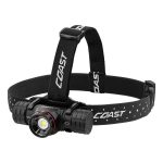 COAST 2000 Lumens Rechargeable Pure Beam Focusing LED Headlamp Black