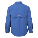 Trip In A Van Kids Fishing Shirt Pacific Blue - Image 2