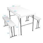 Spinifex 3 Piece Picnic Table Set White 3 Piece - Image 3