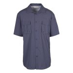 Trip In A Van Men's Woven Yarn Short Sleeve Shirt Washed Navy