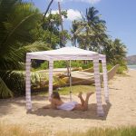CoolCabana 5 Beige Stripe Beach Shade Stripe Medium - Image 4