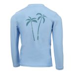 Body Glove Kids Long Sleeve Palm Tree Rash Vest Blue - Image 2