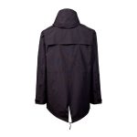 Cape Men's Long Hood Rain Coat Black - Image 2