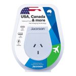Go Travel Slim USA Outbound Travel Adaptor USB-A + USB-C White
