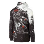 Bigfish Skelefish Sublimated Polo Shirt Black - Image 2