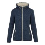 Gondwana Women's Domino Sherpa Lined Fleece Jacket Navy Marle