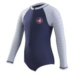 Body Glove Youth Girls Striped Surfsuit Navy Stripe - Image 3