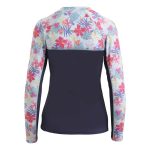 Body Glove Women's Floral Wave Crew Long Sleeve Rash Vest Navy & Print - Image 2