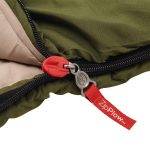 Coleman Mudgee Tall 5° Sleeping Bag Olive Green & Grey - Image 4