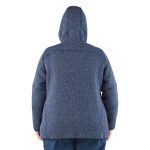 Gondwana Women's Domino Sherpa Lined Fleece Jacket Plus Size Navy Marle - Image 2