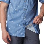 Columbia Men's Slack Tide Camp PFG Shirt Bluestone Trout - Image 5