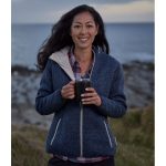 Gondwana Women's Domino Sherpa Lined Fleece Jacket Navy Marle - Image 4