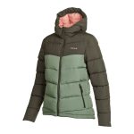 Cederberg Women's Retro Mawson Hooded Puffer Jacket Khaki / Light Rose Lining - Image 3