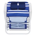 Coconut Grove Ocean Breeze Beach Chair Blue Stripe - Image 2