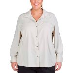 Gondwana Women's Kilalea Plus Size Long Sleeve Shirt Chalk