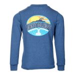 Body Glove Kids Long Sleeve Beach Printed Rash Vest Navy - Image 2